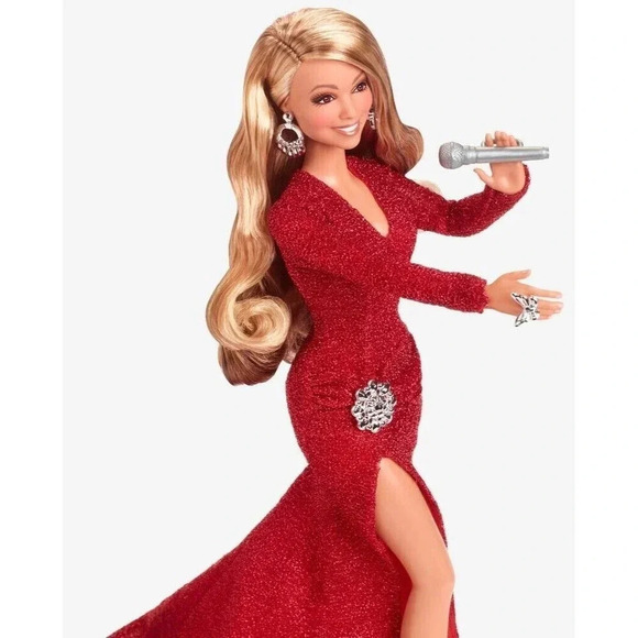 COPY - Barbie Mariah Carey Holiday Signature Christmas Doll Red Dress Ready To … - Picture 12 of 16